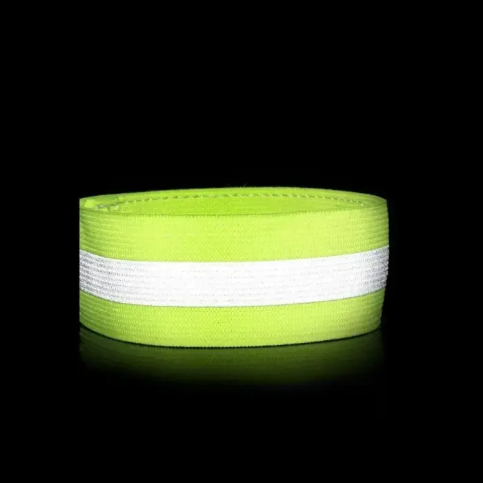Reflective armband bicycle running Velcro 4cm yellow Foto 3