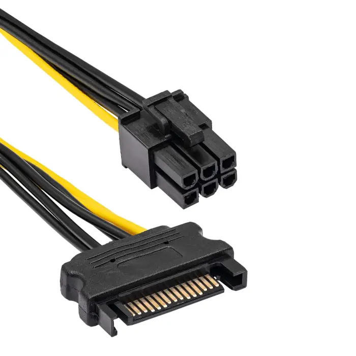 Adapter with cable Akyga AK-CA-30 SATA (m) | PCI-E 6 pin (f) 15cm Foto 2