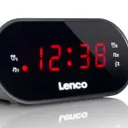 Lenco radio pulkstenis, ar dubultā modinātāja funkciju, balts Foto 3