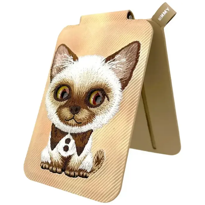 Magnetic phone wallet stand  Nimmy New Big-Eye Cute Pets 2.0 Cat brown Foto 3