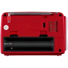 Speaker SVEN SRP-150, red (3W, Bluetooth, FM/AM/SW, USB, microSD, flashlight, battery) Foto 5