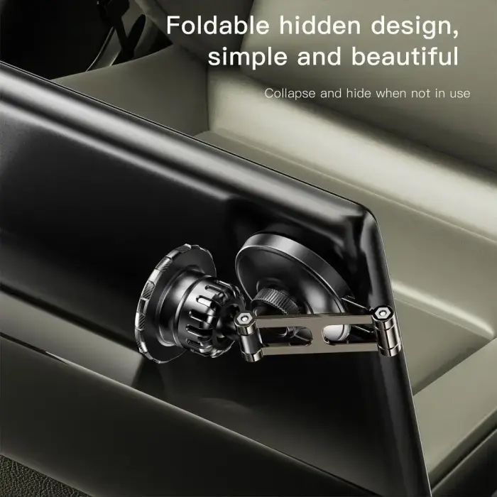Magnetic car phone holder Forcell F-Grip IronSecure windshield / dashboard black Photo 9