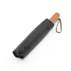 Automatic foldable umbrella with wood handle 10-ribs XXL 115 cm black Foto 4
