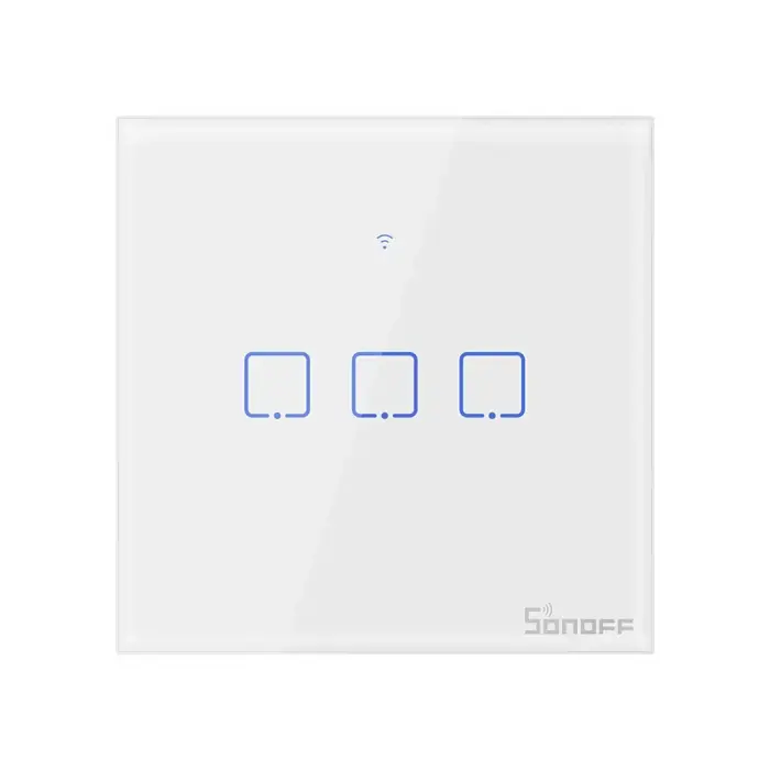 Išmanusis Wi-Fi liečiamas sieninis jungiklis Sonoff T0EU3C TX Photo 1