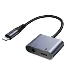 Joyroom SY-L01 Lightning to Lightning | 3.5 mm mini jack DAC adapter 2in1 - black Фото 1