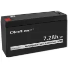 Qoltec AGM battery | 6V | 7.2 Ah | Maintenance-free | Efficient| LongLife | for toys, vehicles Фото 1