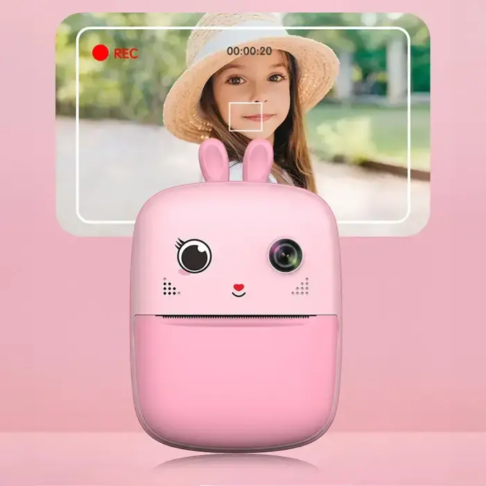 Mini Thermal Printer for Kids with Camera and Camcorder - Pink Фото 17