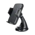 Car phone holder Forcell F-Grip Carbon HT1 windshield / dashboard black Photo 2