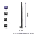 Qoltec Wi-Fi 2.4GHz antenna omnidirectional | 9dBi Фото 5