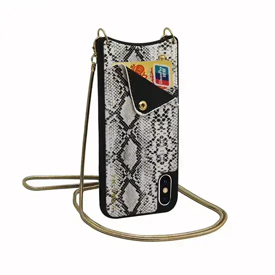 BAG - SNAKE Leather Case - IPHONE XS MAX White Foto 3