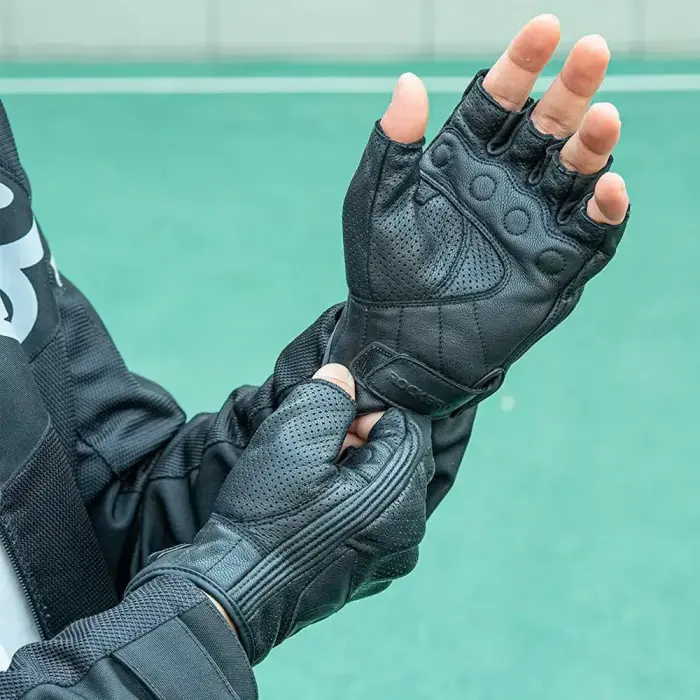 Rockbros 16220006004 XL leather motorcycle gloves - black Foto 2