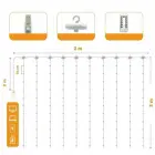 LED CURTAIN (100 LED LAMPS) 3Mx1M COLD WHITE Foto 2