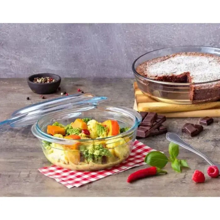 Стеклянная емкость с крышкой 1,4 л Pyrex Essentials Ø17 см Фото 2