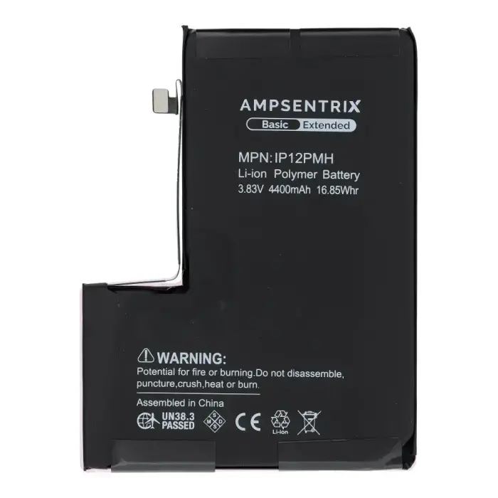  AmpSentrix Basic battery for iPhone 12 Pro Max (high capacity 4400 mAh) Фото 2