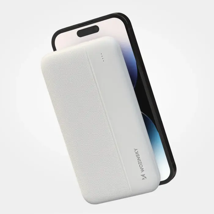 Wozinsky ārējais akumulators (powerbank) Li-Po 10000mAh 2 x USB balts (WPBWE1) Foto 11