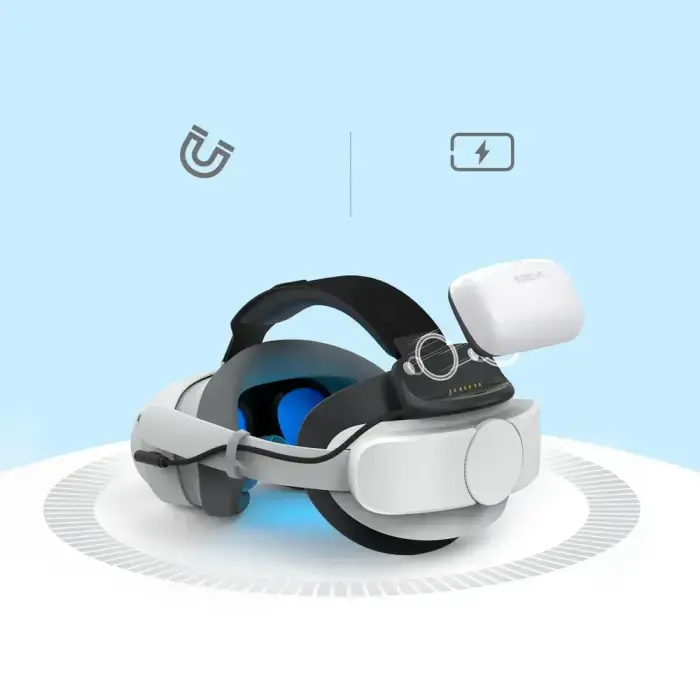 BoboVR P4U Head Strap with Battery for PICO 4 Ultra and Ultra Enterprise - White and Black Photo 3