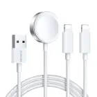 Joyroom S-IW007 3-in-1 cable USB-A magnetic charger - Lightning 1.2m - white Photo 1