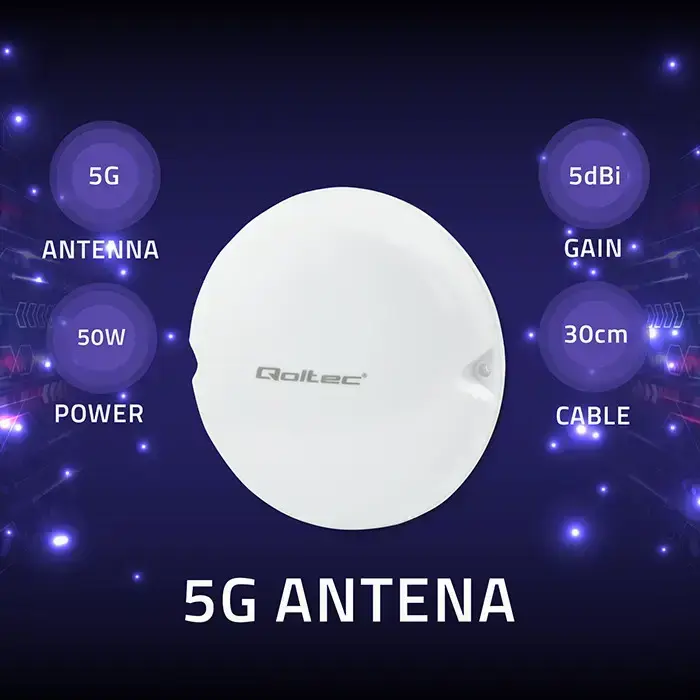 Qoltec Antenna 5G LTE ceiling | 5dBi | 50W | Indoor Foto 2