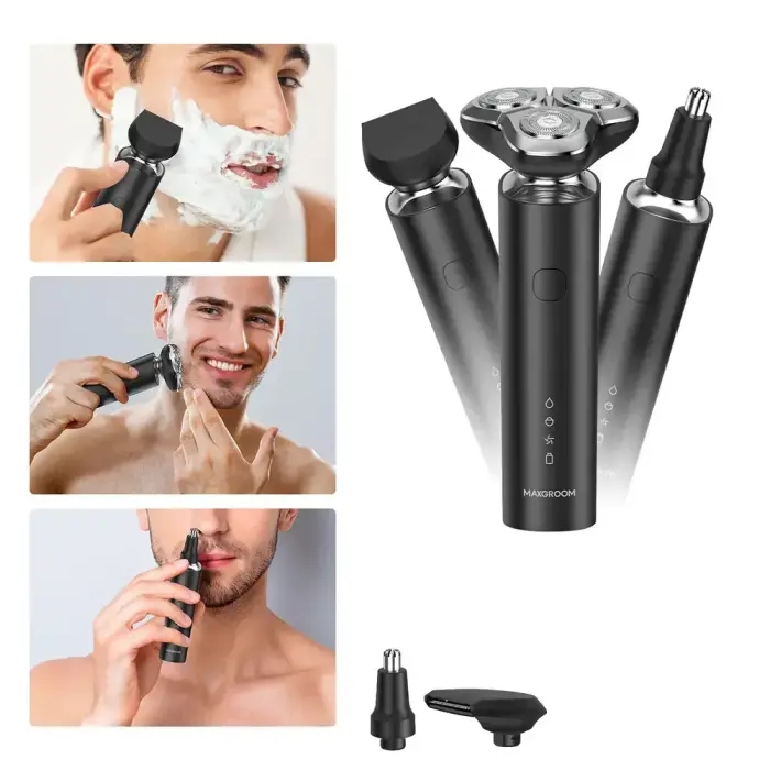 MAXGROOM M-8012 3-in-1 electric shaver - black Фото 2
