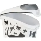 Контейнер для хранения корма Love Pets Dogs 10кг 23л 23,2x49,7x50,3см черные собаки Фото 3