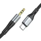 Cable AUX Jack 3,5 mm to USB C Hoco 1 m UPA22 black Photo 3