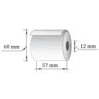 Kases lente TECHNOINFORM ar izmēru 57mmx43m (max. diam. 60mm) termo, 10 gab/iepakojumā Фото 3