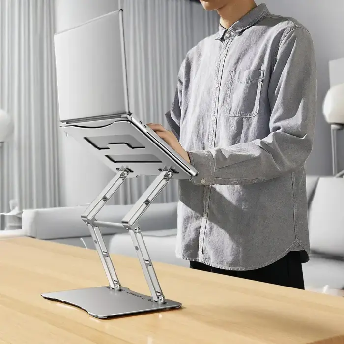 Wozinsky WRS-CPY75DSS Aluminum Laptop and Tablet Stand + Free Smartphone Stand - Silver Photo 31