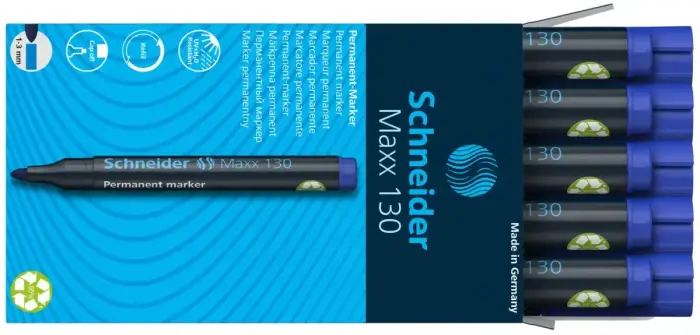 Noturīgais marķieris SCHNEIDER MAXX 130 konisks, 1-3 mm, zils Photo 7