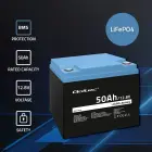 Qoltec LiFePO4 lithium iron phosphate battery | 12.8V | 50Ah | 640Wh | BMS Foto 2