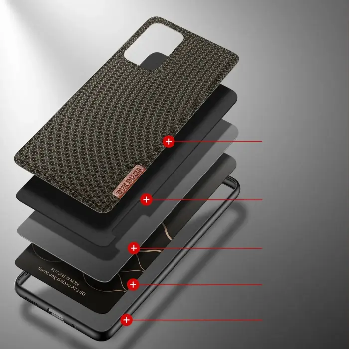 Dux Ducis Fino case is made of nylon material for Samsung Galaxy A73 green Фото 3