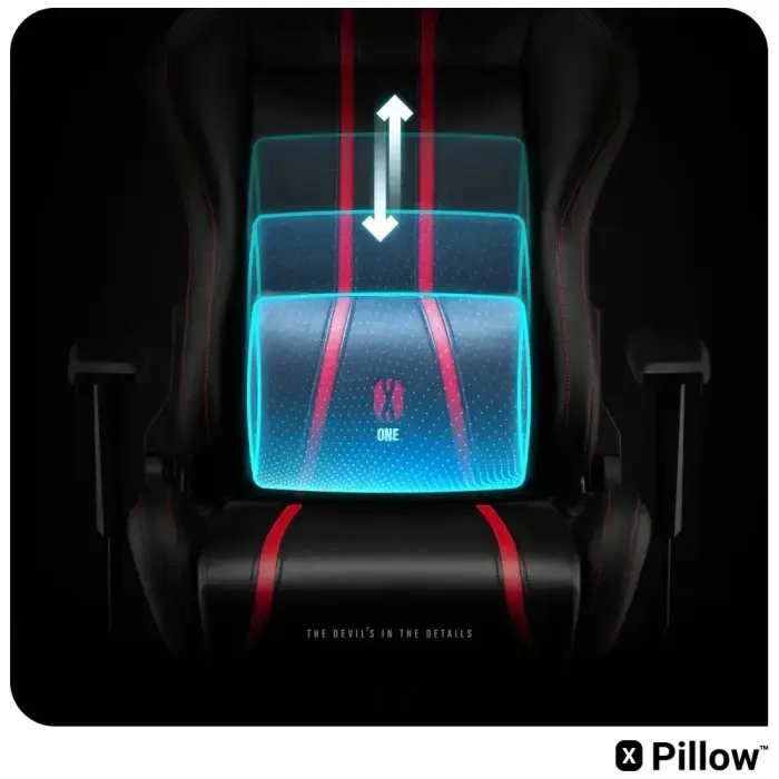 Gaming chair Diablo Chairs X-One 2.0 King Size black-red Фото 11