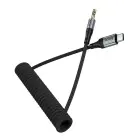 Cable AUX Jack 3,5 mm to USB C Hoco 1,5 m UPA33B black Photo 2