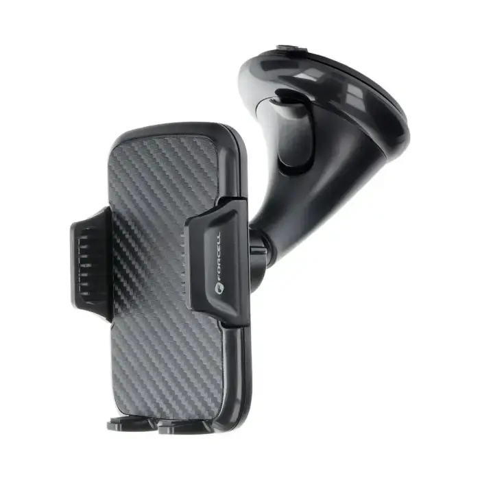 Car phone holder Forcell F-Grip Carbon HT1 windshield / dashboard black Photo 3