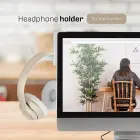 Headphone holder for the monitor white Фото 3