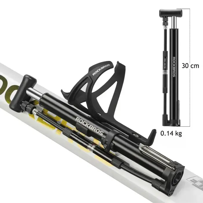 Rockbros 42322821001 floor bicycle pump - black Foto 3