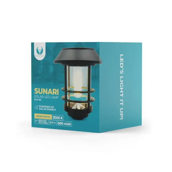Forever Light Solar LED lamp lantern SUNARI FLS-40 black Foto 4