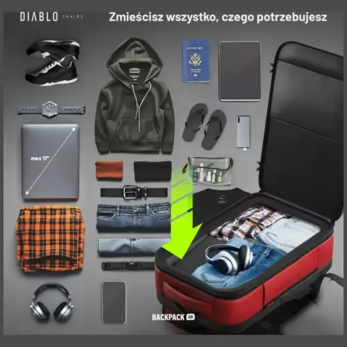 Backpack Diablo Chairs Backpack Air Multifunctional Vacuum burgundy Photo 18