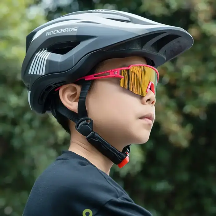 Rockbros Kids Polarized UV Cycling Glasses - Pink Foto 4