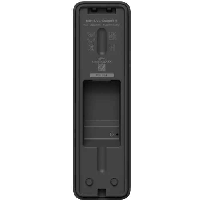 Ubiquiti Doorbell Lite - Compact PoE video doorbell with two-way audio and versatile mounting options, black. Фото 2