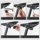 Wozinsky LED aizmugurējais velosipēda lukturis ar mikro USB sarkanā gaisma 5 režīmi melns (WRBLB2) Foto 5