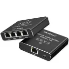 Qoltec Splitter Ethernet mini SWITCH 1x4 RJ45 | 1000Mb/s | USB-C | Aluminium Фото 1