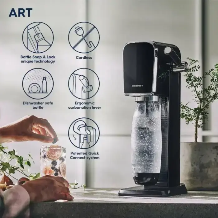 SodaStream Soda Maker Terra black Schwarz QC with CO2 & 1L PET bottle (1012811411) Фото 4