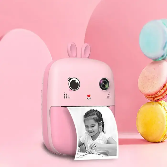 Mini Thermal Printer for Kids with Camera and Camcorder - Pink Фото 14