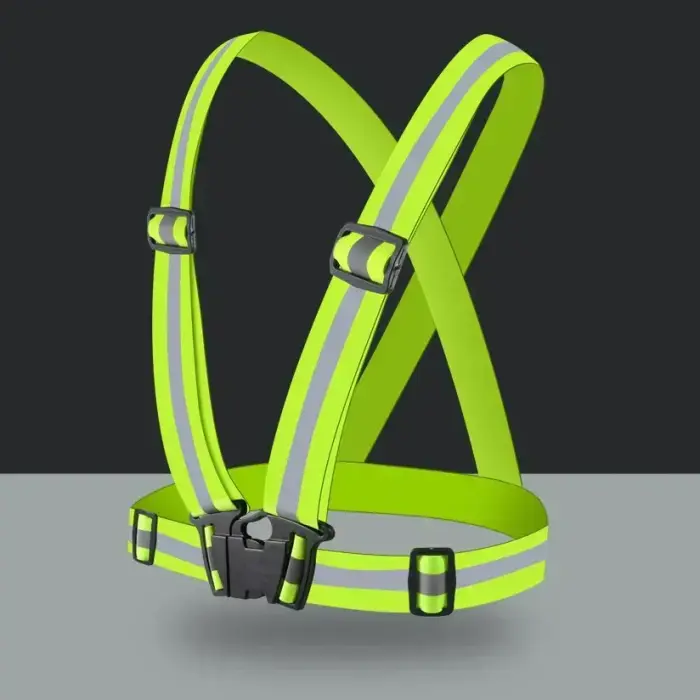 Adjustable reflective harness for a running bike - orange Foto 4