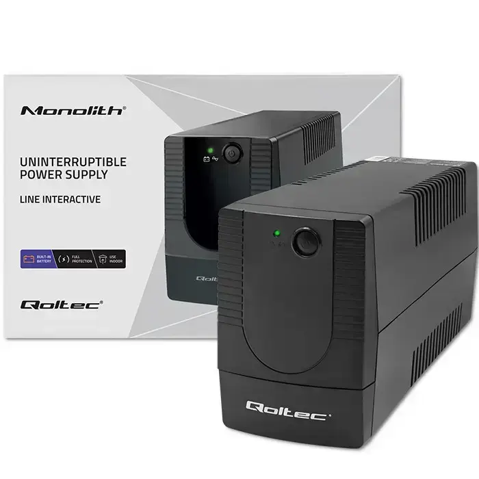 Qoltec Uninterruptible power supply UPS Line Interactive | Monolith | 1000VA | 600W Photo 8