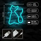 Neon LED Light CAT turquoise NNE24 Neolia Фото 6