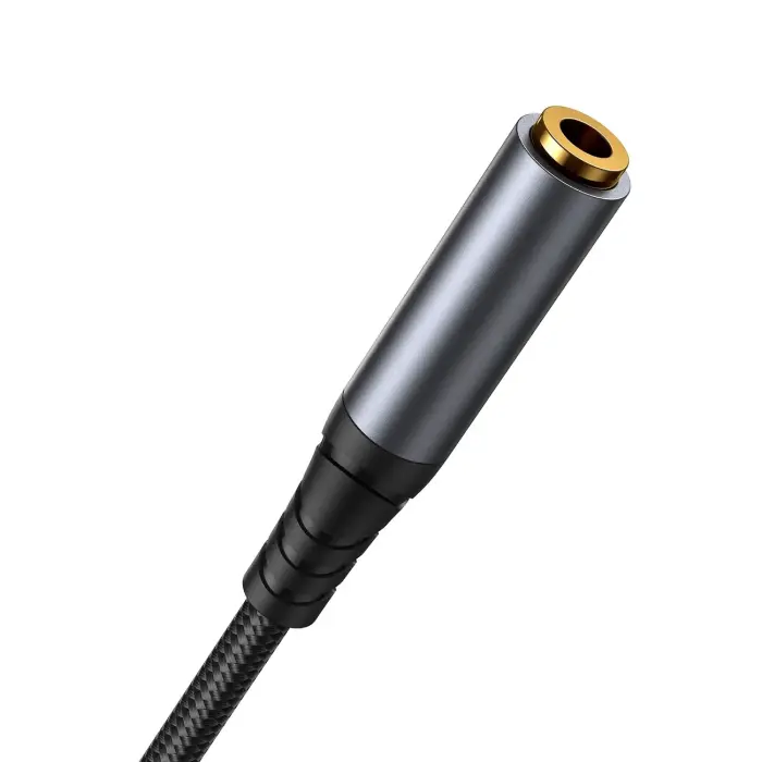 Joyroom stereo audio cable AUX 3.5 mm mini jack (male) - mini jack (female) 1.2 m black (SY-A09) Photo 2