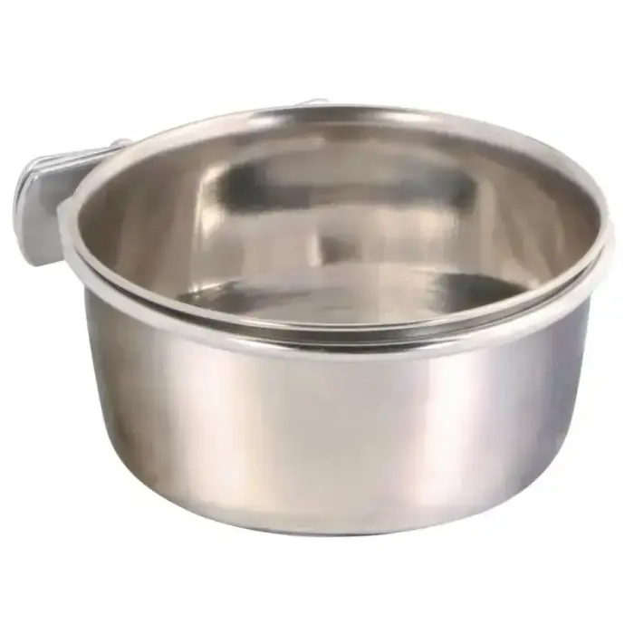 Bļoda putniem : Trixie, nerūsējošā tērauda bļoda ar turētāju, 300ml, 9cm Photo 2