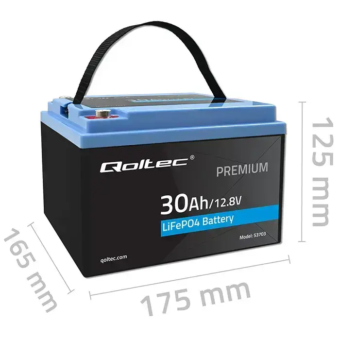 Qoltec LiFePO4 lithium iron phosphate battery | 12.8V | 30Ah | 384Wh | BMS Foto 8
