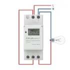Qoltec Electronic Timer Switch for DIN Rail with Built-in Battery | 7-Day Schedule | 16 Programs Foto 8